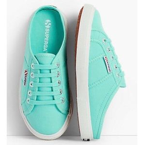Superga 2288 Slip-on Mule Canvas Sneakers in Teal